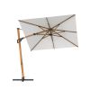 Baser Supreme Cantilever White Wood Look, 8.2x8.2 ft