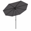 Baser Original Push Patio Umbrella Anthracite, 10 ft
