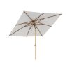 Baser Supreme Push Umbrella Wood Look 8.5x8.5 ft. 