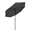 Baser Compact Balcony Umbrella-Anthracite-Round 2 M -Black