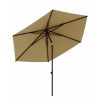 Baser Original Push Umbrella-Taupe-Black-Round 3 M