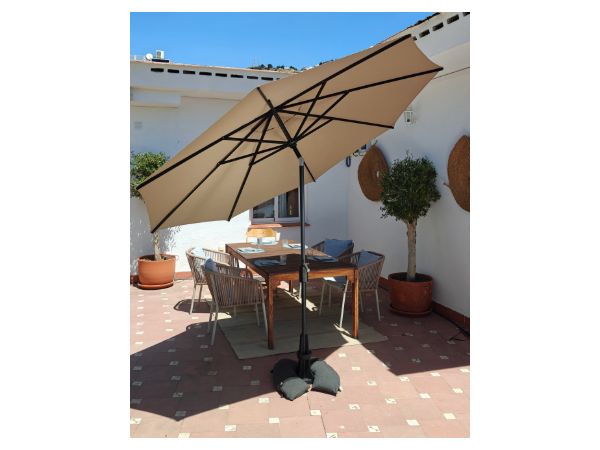 Baser Original Crank Patio Umbrella 10ft, Taupe